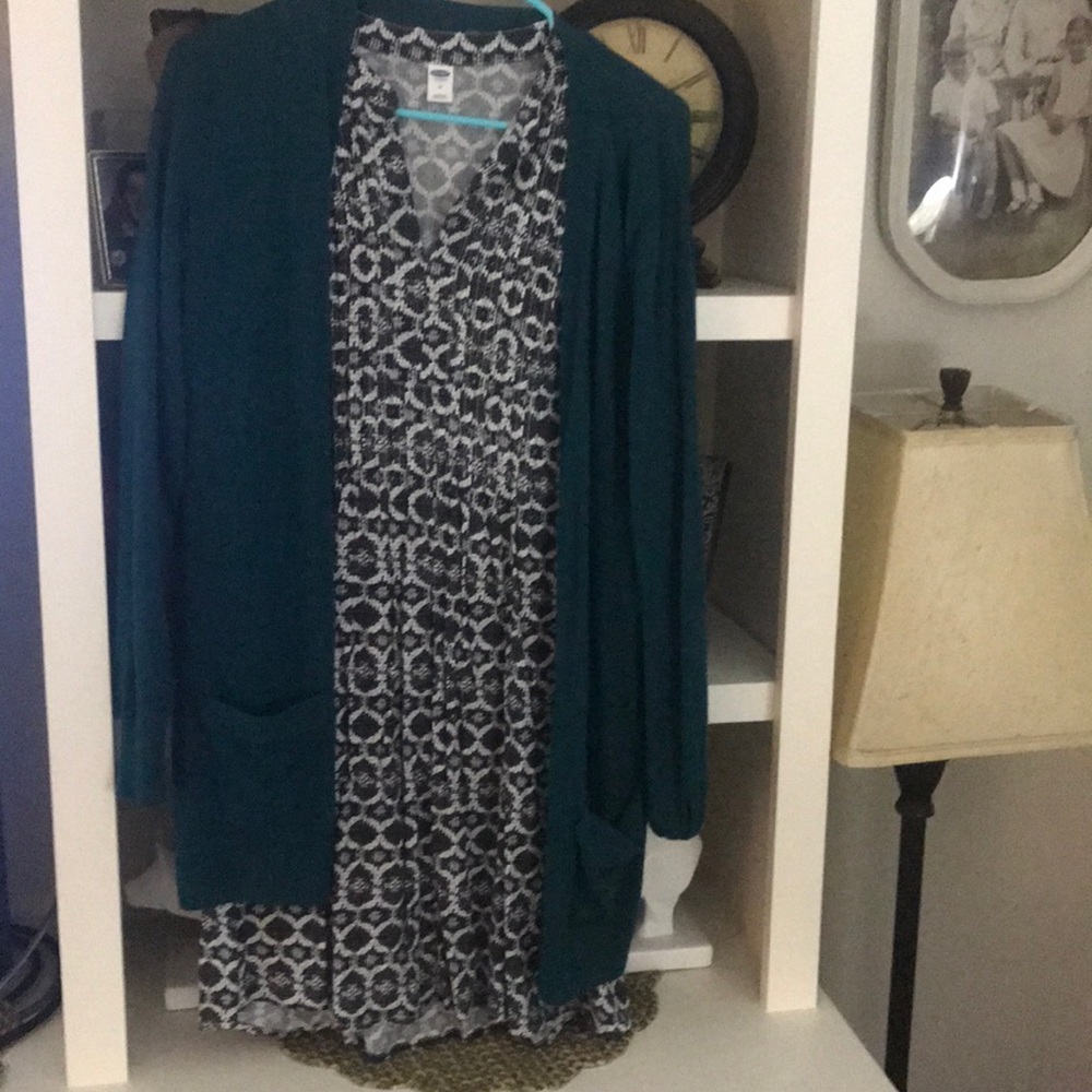 Babydoll dress and cardigan